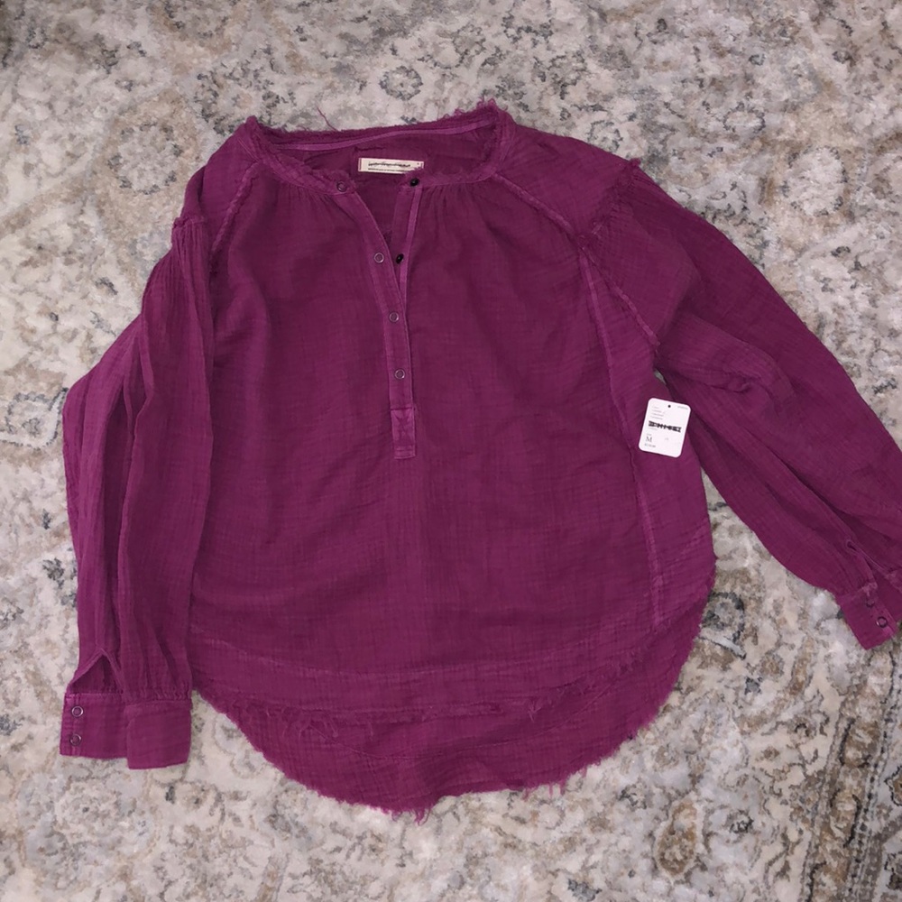 Free people grape/purple tunic top in medium